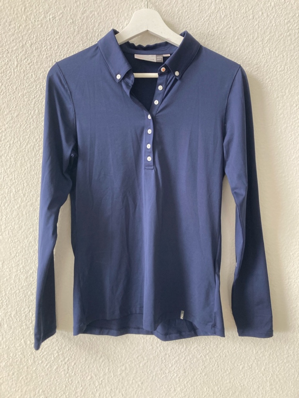 KJUS Scotscraig Long Sleeve Navy Polo Size M